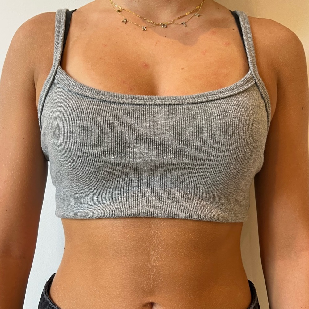 Simple grey bra top